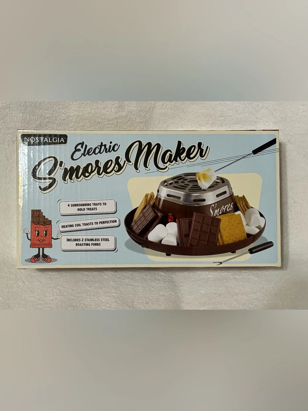 Nostalgia Electric S'mores Maker in Brown and Silver